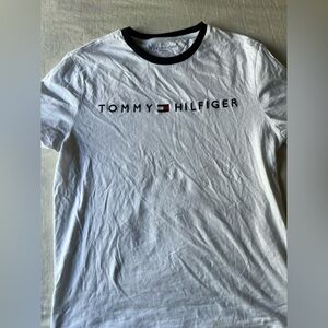 Tommy Hilfiger White Tee with Black Trim